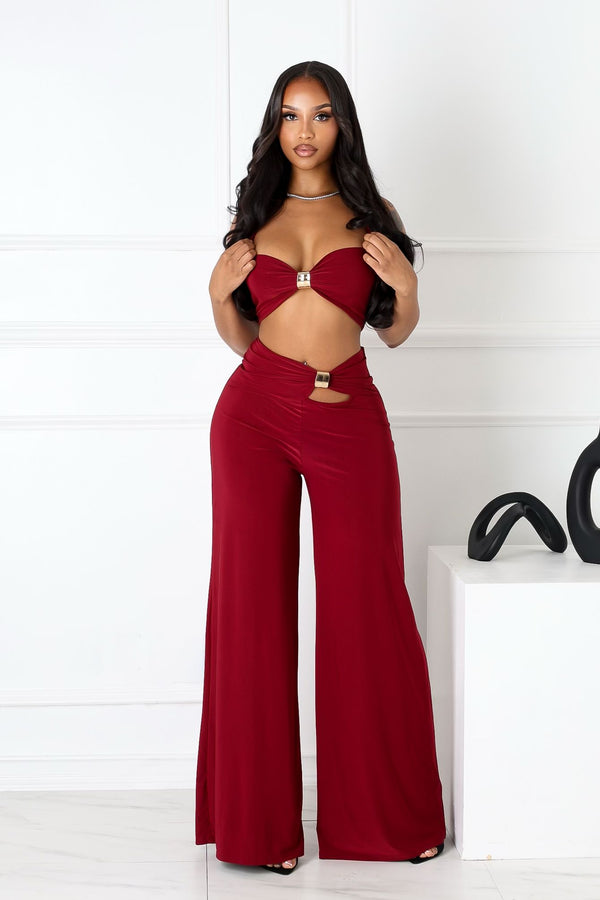 Goldenedge Metal Top & Pants SET